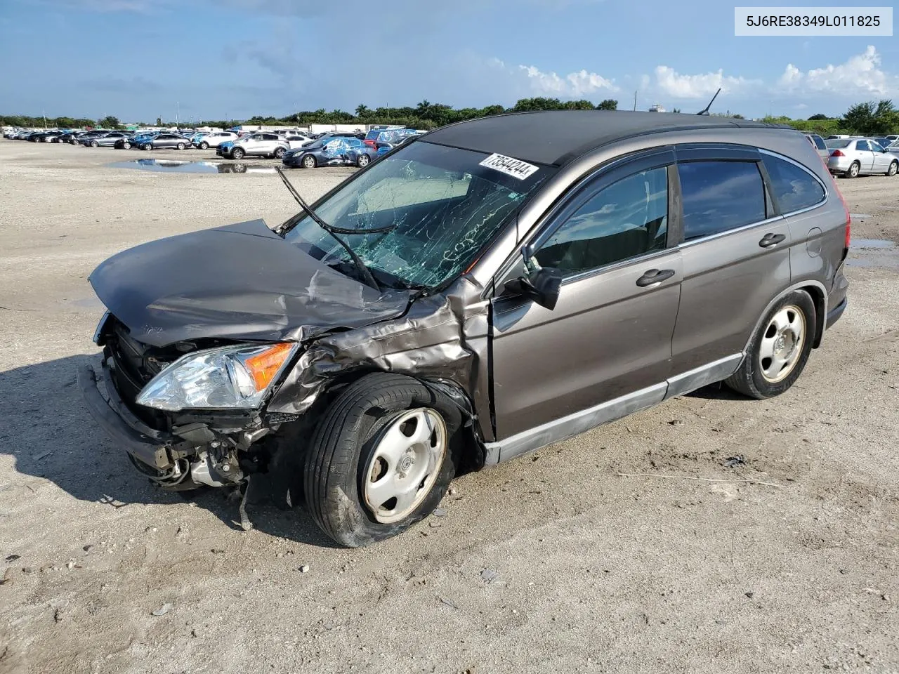 2009 Honda Cr-V Lx VIN: 5J6RE38349L011825 Lot: 73544244