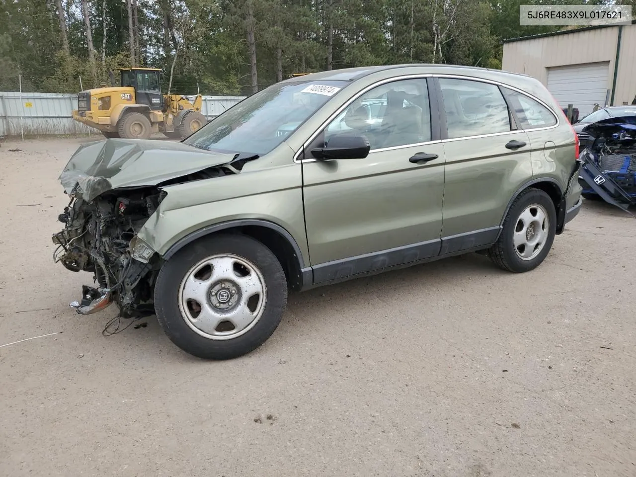 2009 Honda Cr-V Lx VIN: 5J6RE483X9L017621 Lot: 74009974