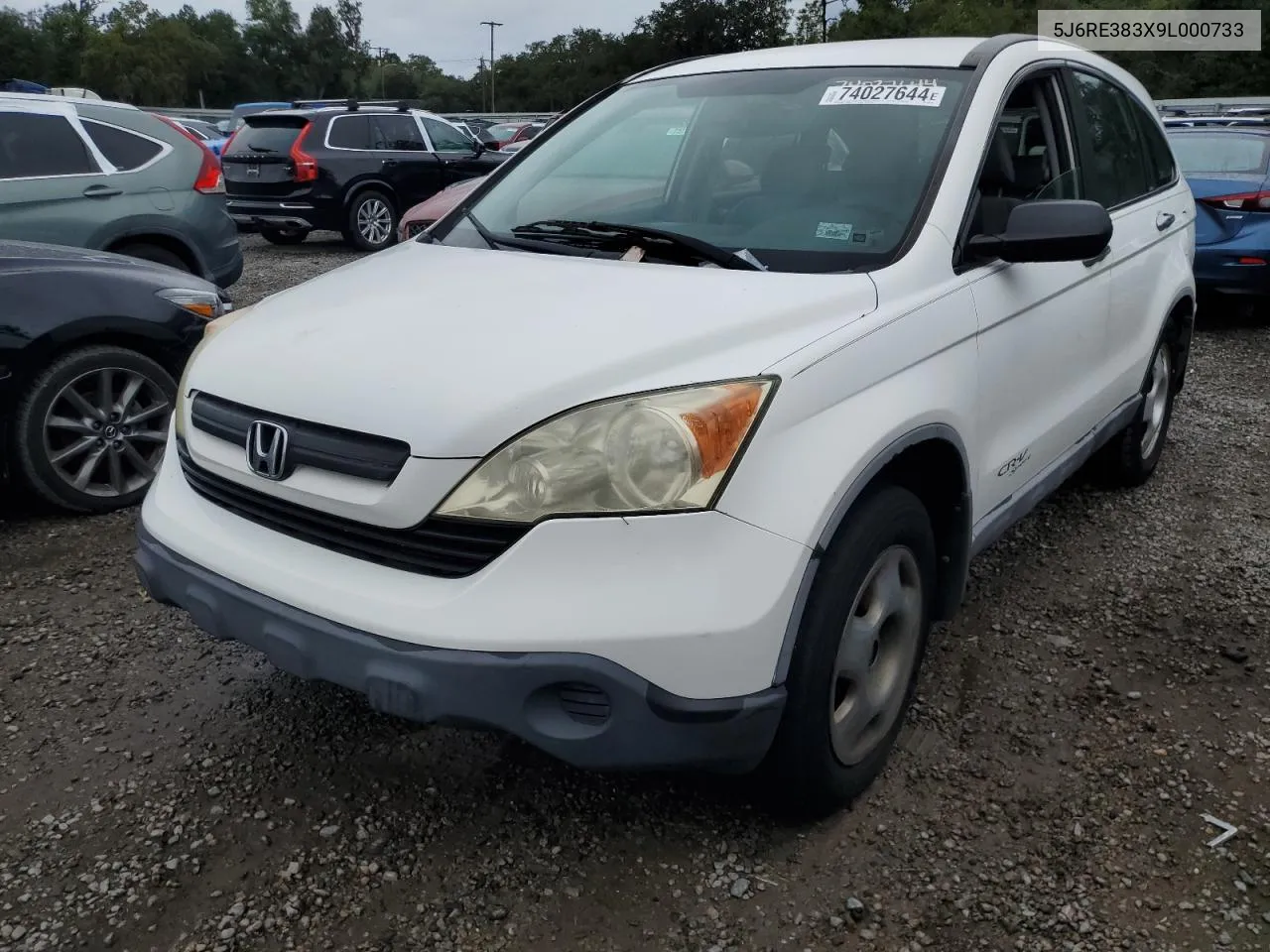 2009 Honda Cr-V Lx VIN: 5J6RE383X9L000733 Lot: 74027644