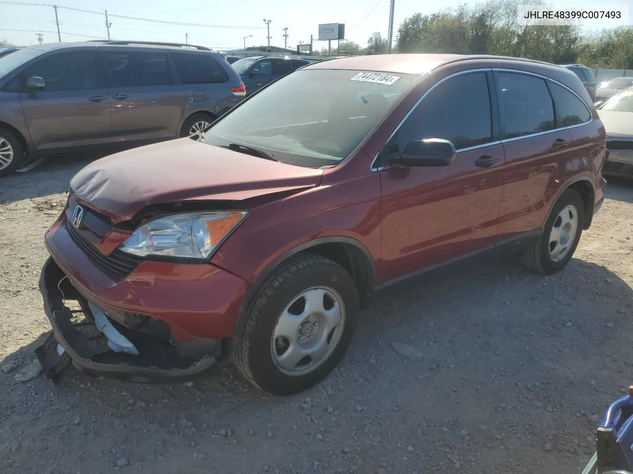 JHLRE48399C007493 2009 Honda Cr-V Lx