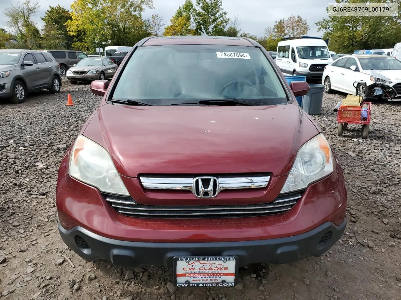 2009 Honda Cr-V Exl VIN: 5J6RE48769L001791 Lot: 74507094