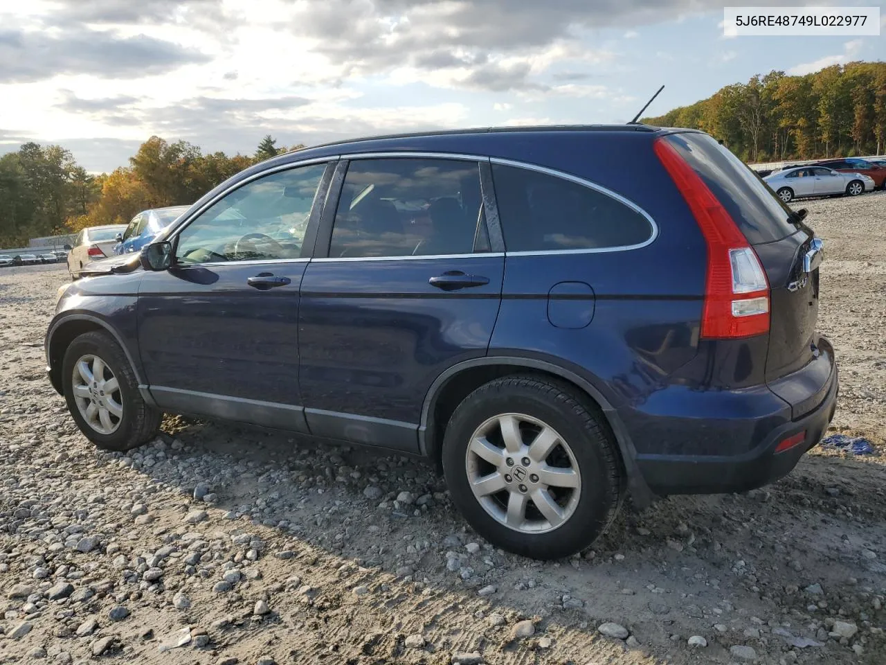 2009 Honda Cr-V Exl VIN: 5J6RE48749L022977 Lot: 74523744