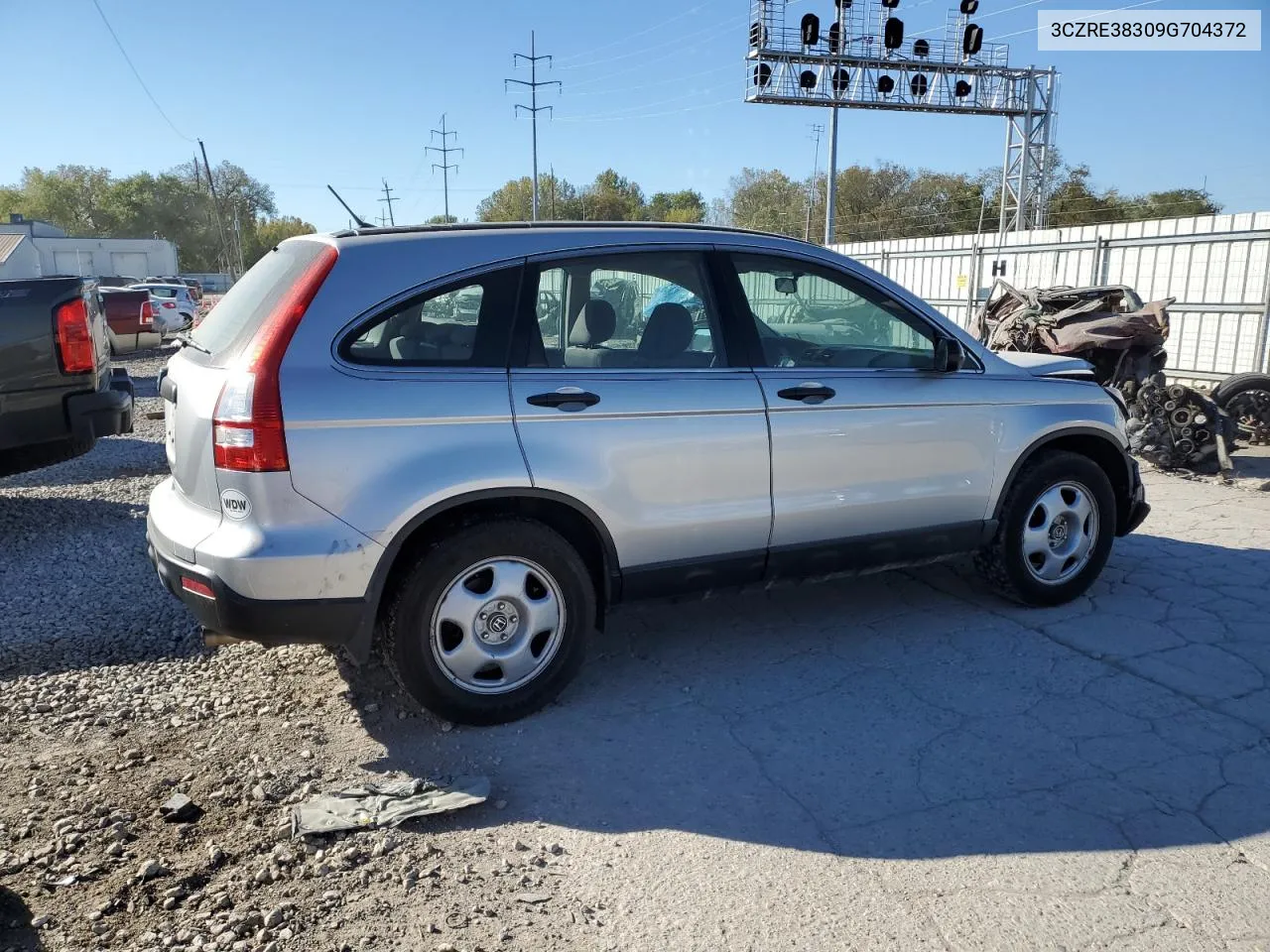 2009 Honda Cr-V Lx VIN: 3CZRE38309G704372 Lot: 74676014