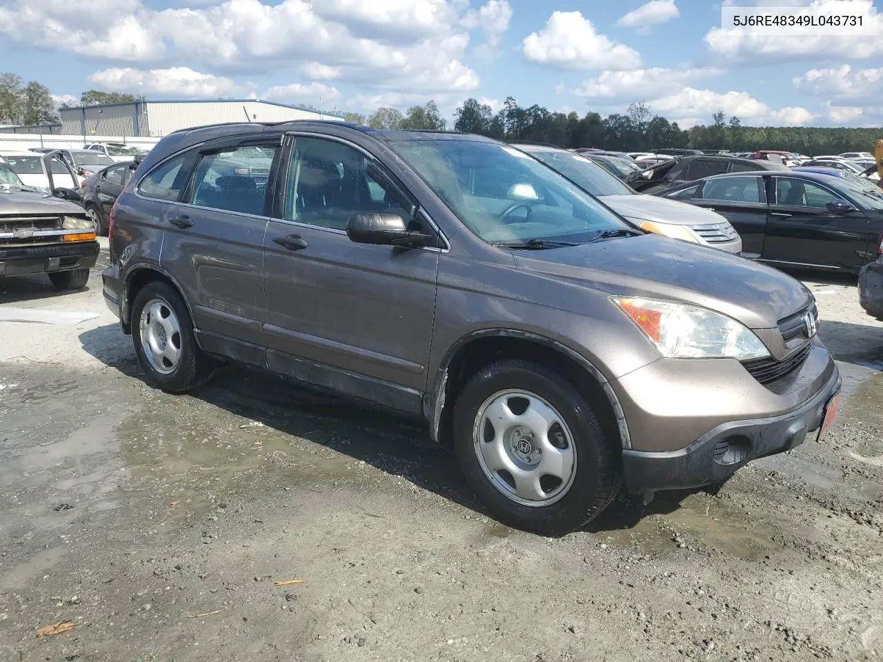 2009 Honda Cr-V Lx VIN: 5J6RE48349L043731 Lot: 74813734