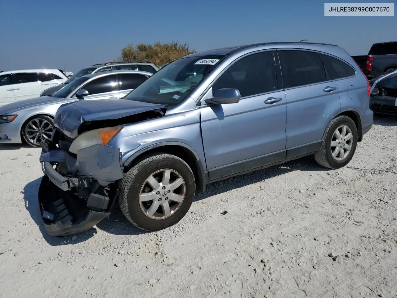 2009 Honda Cr-V Exl VIN: JHLRE38799C007670 Lot: 75054094