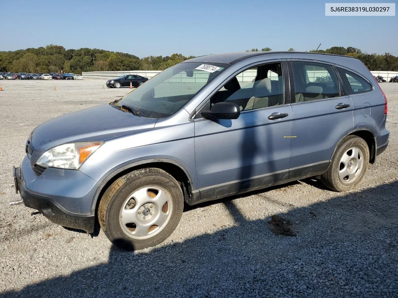 2009 Honda Cr-V Lx VIN: 5J6RE38319L030297 Lot: 75080714