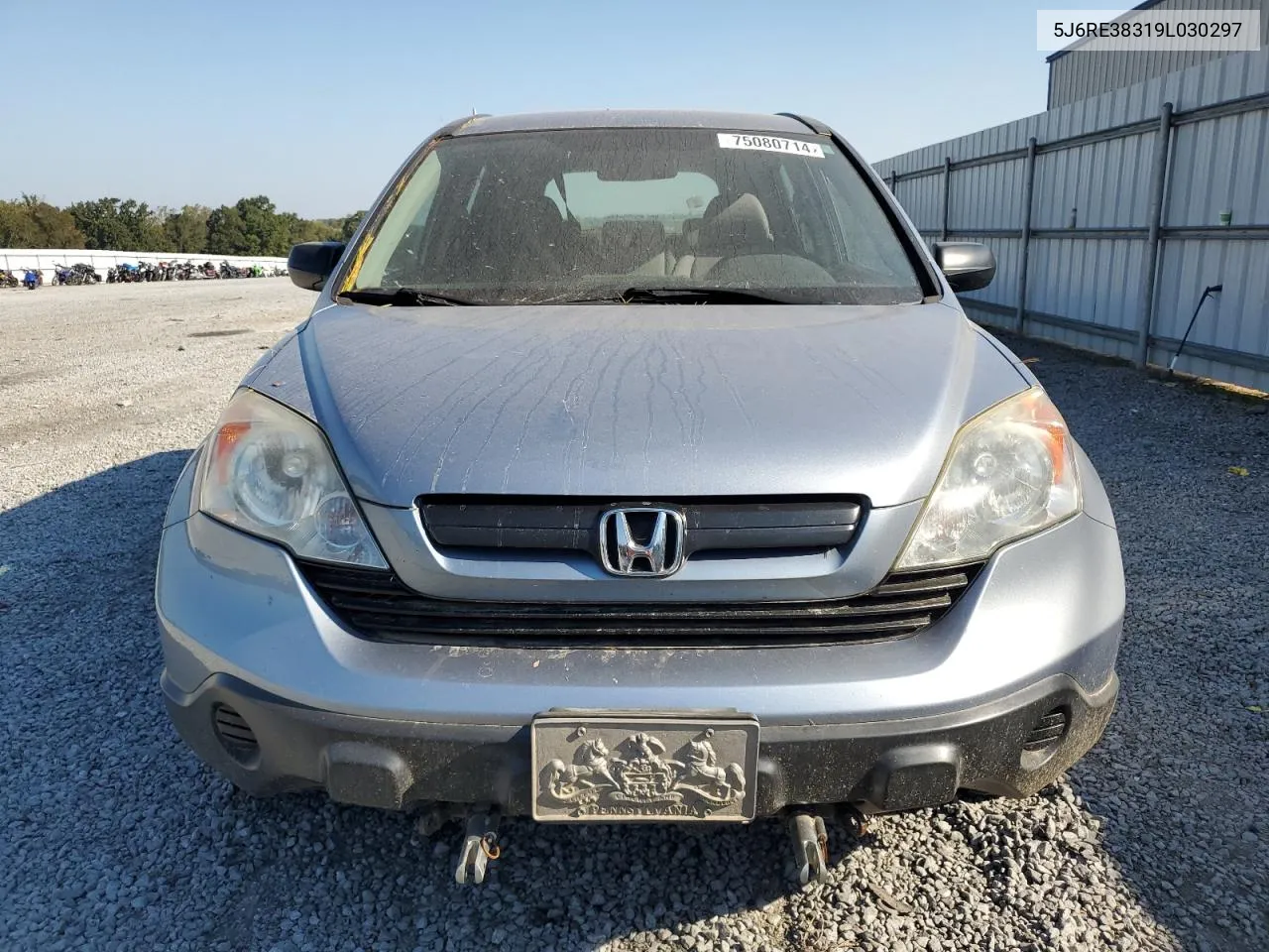 2009 Honda Cr-V Lx VIN: 5J6RE38319L030297 Lot: 75080714