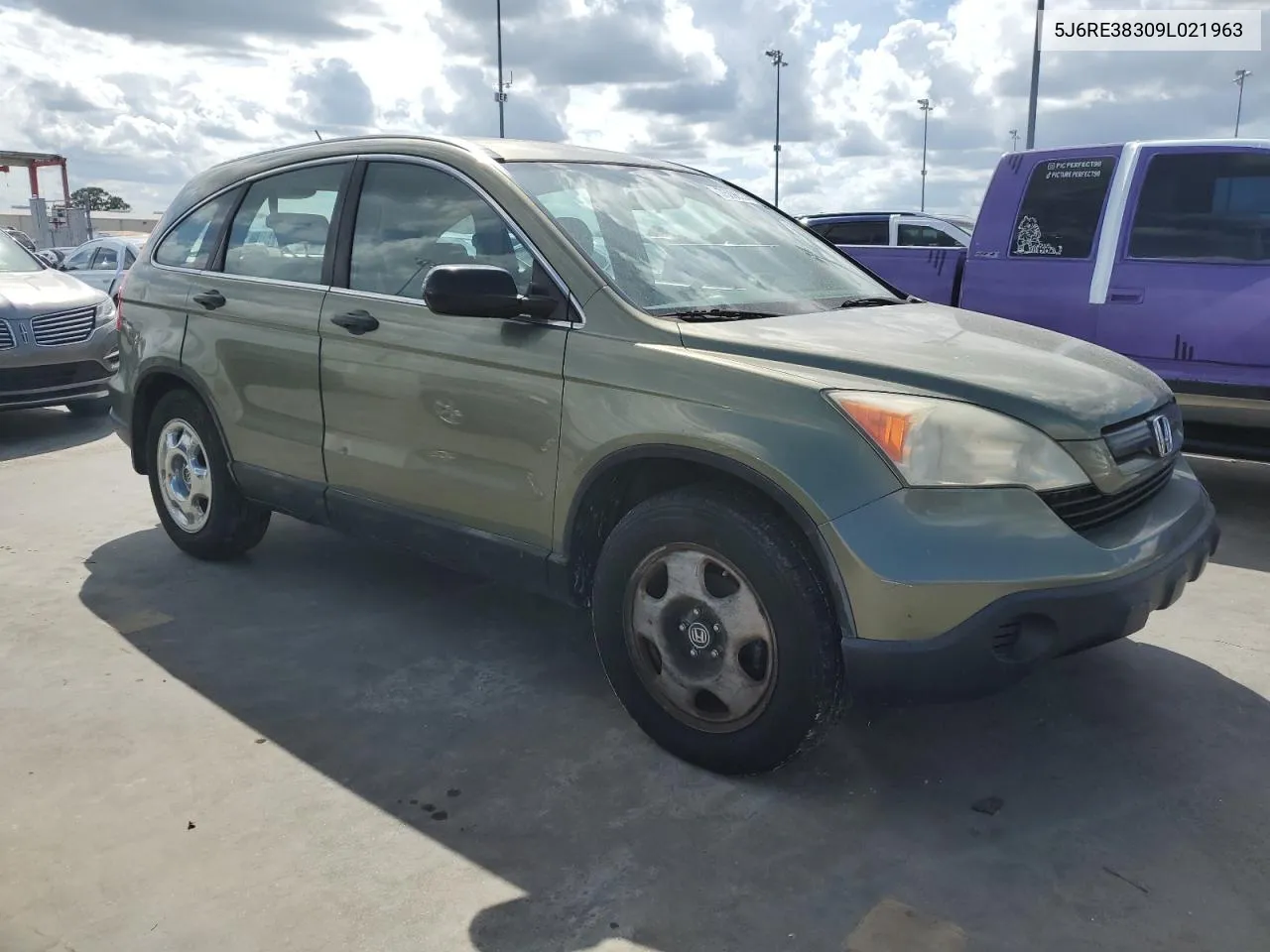 5J6RE38309L021963 2009 Honda Cr-V Lx