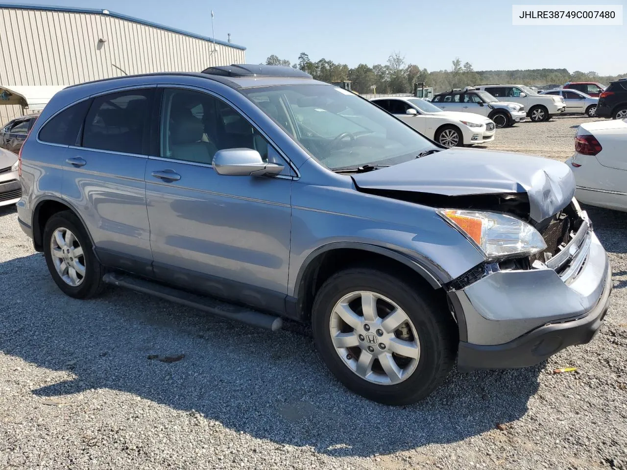 2009 Honda Cr-V Exl VIN: JHLRE38749C007480 Lot: 75130694