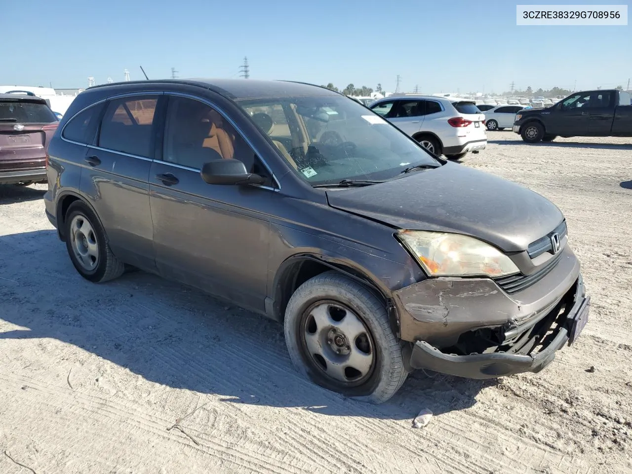 2009 Honda Cr-V Lx VIN: 3CZRE38329G708956 Lot: 75245954