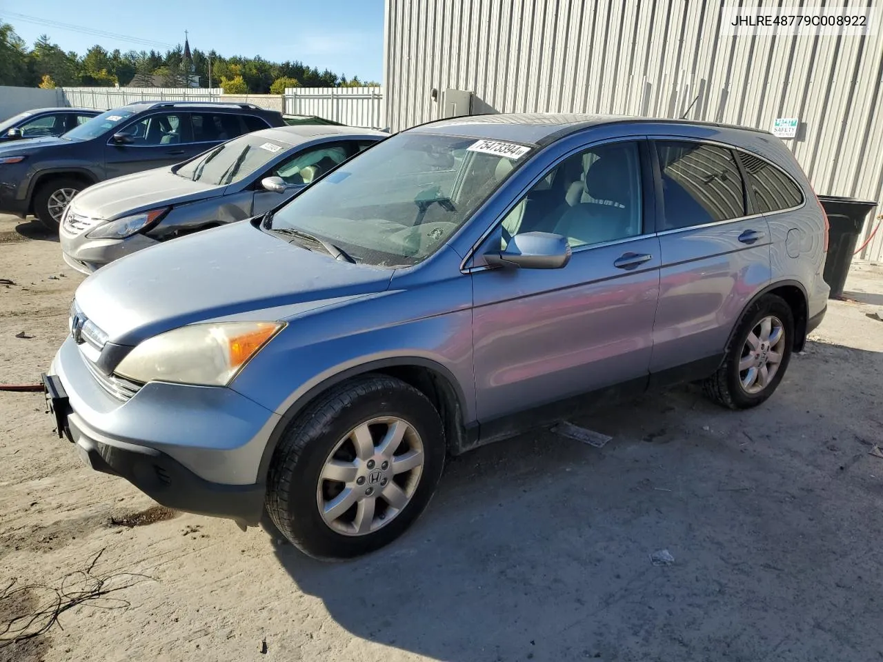 JHLRE48779C008922 2009 Honda Cr-V Exl