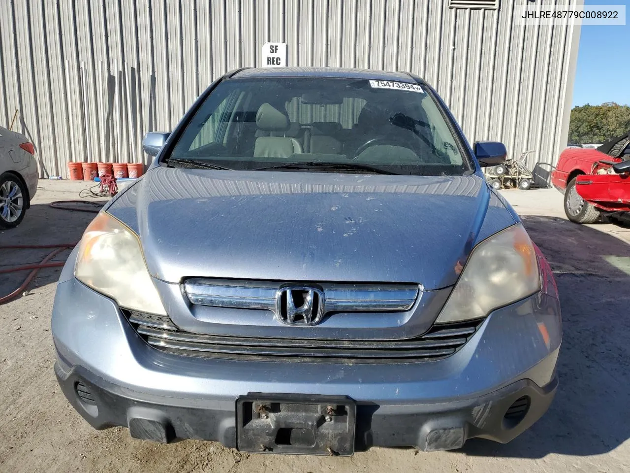 2009 Honda Cr-V Exl VIN: JHLRE48779C008922 Lot: 75473394