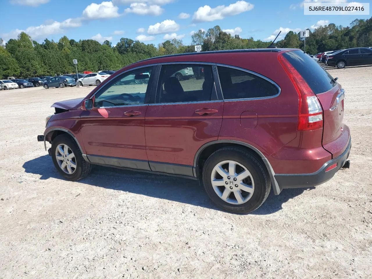 2009 Honda Cr-V Exl VIN: 5J6RE48709L027416 Lot: 75773374