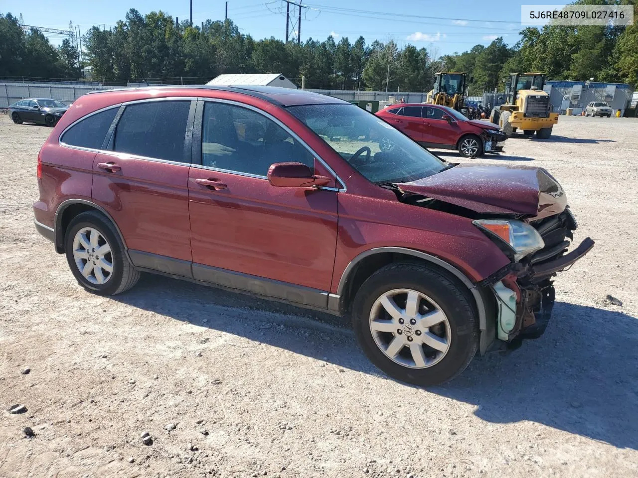 2009 Honda Cr-V Exl VIN: 5J6RE48709L027416 Lot: 75773374