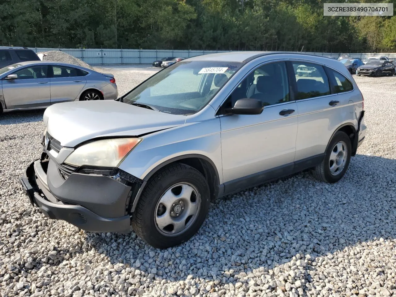 2009 Honda Cr-V Lx VIN: 3CZRE38349G704701 Lot: 75845704