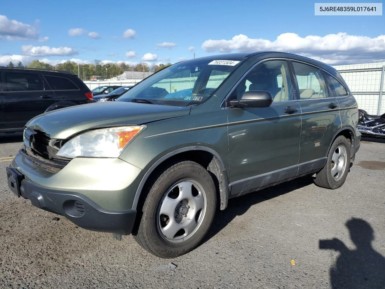 2009 Honda Cr-V Lx VIN: 5J6RE48359L017641 Lot: 76031504