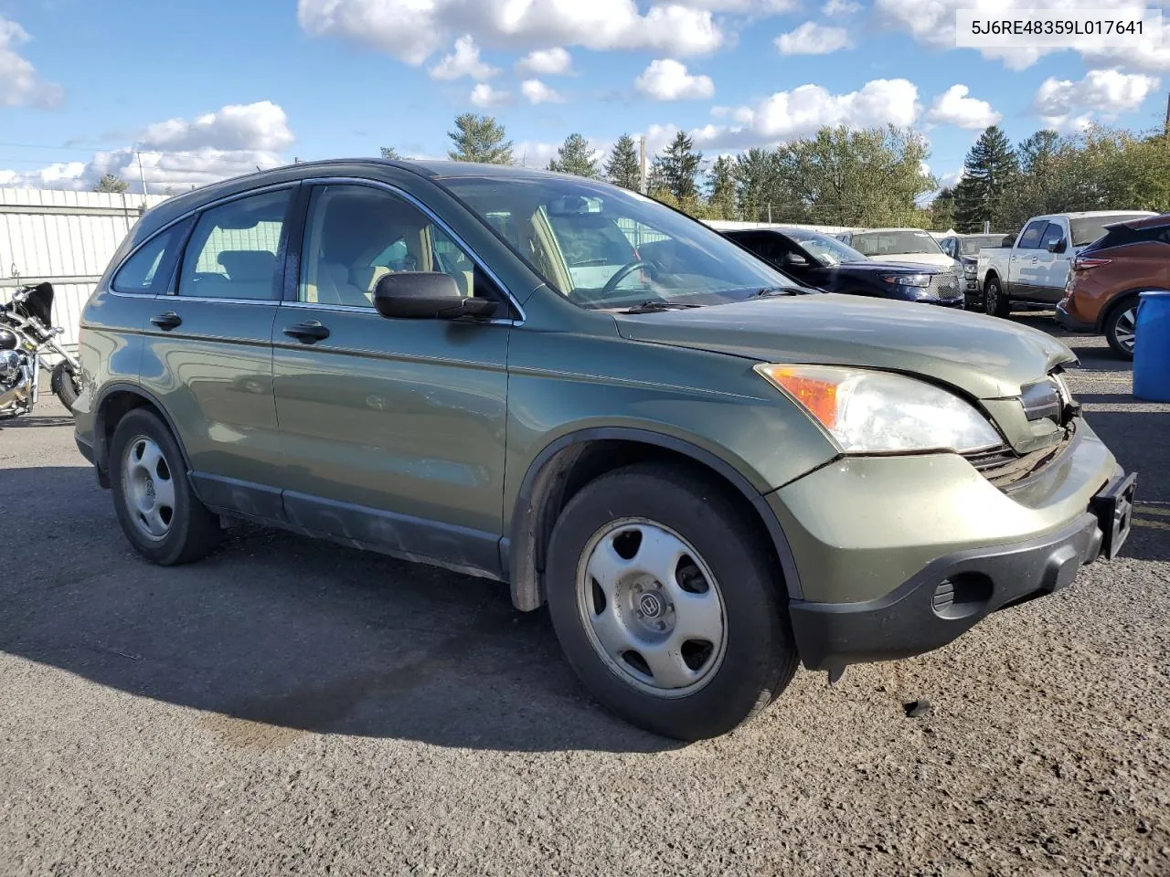 2009 Honda Cr-V Lx VIN: 5J6RE48359L017641 Lot: 76031504