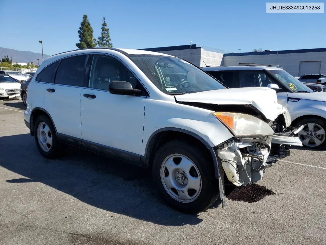 2009 Honda Cr-V Lx VIN: JHLRE38349C013258 Lot: 76417834