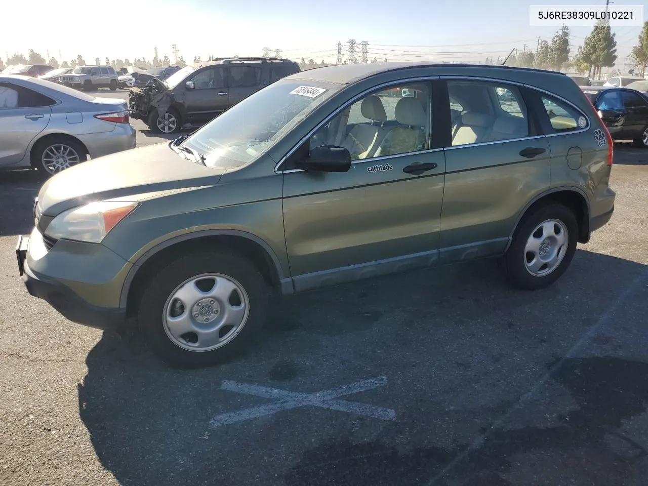 2009 Honda Cr-V Lx VIN: 5J6RE38309L010221 Lot: 76816444