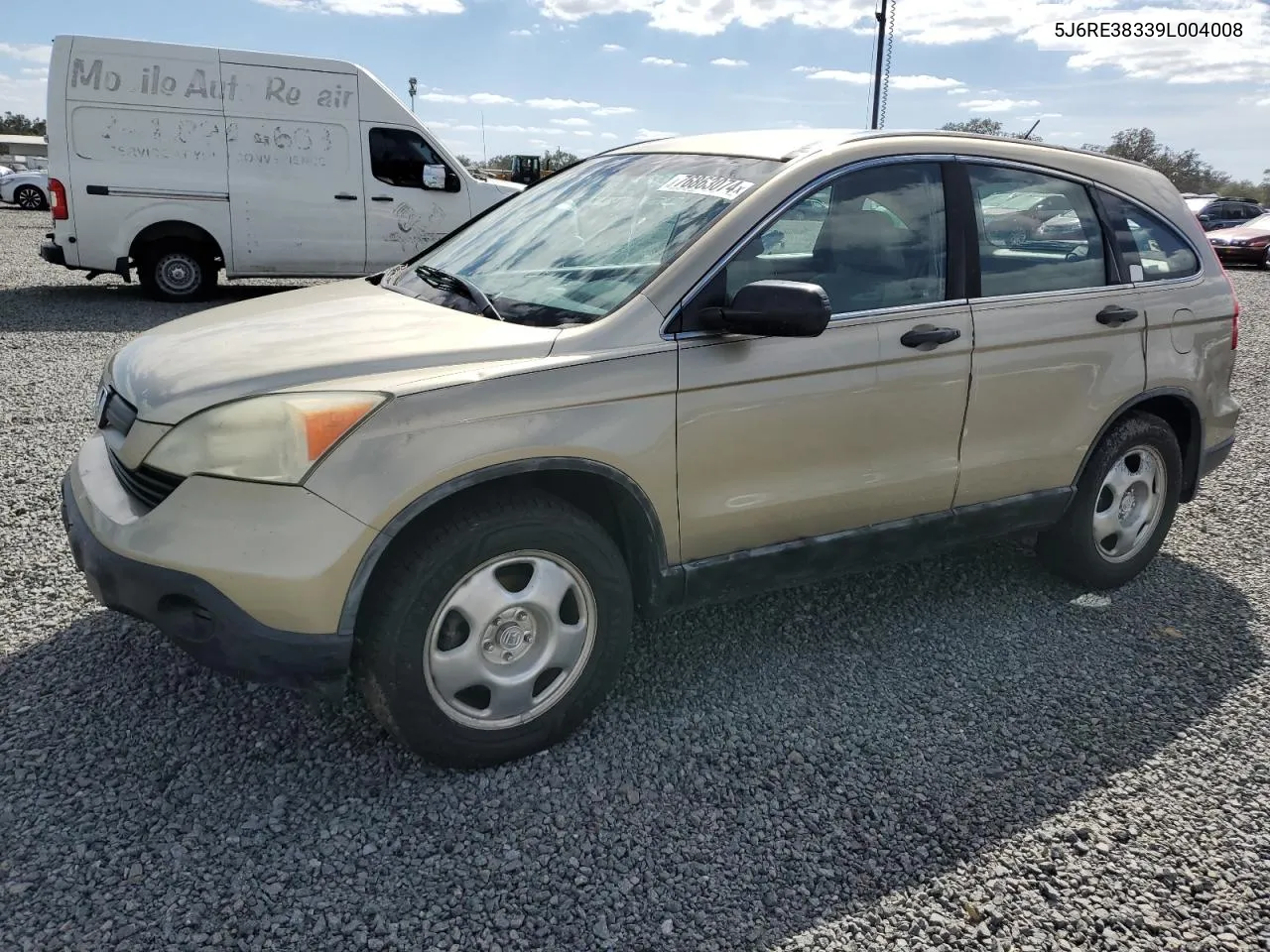 2009 Honda Cr-V Lx VIN: 5J6RE38339L004008 Lot: 76863074