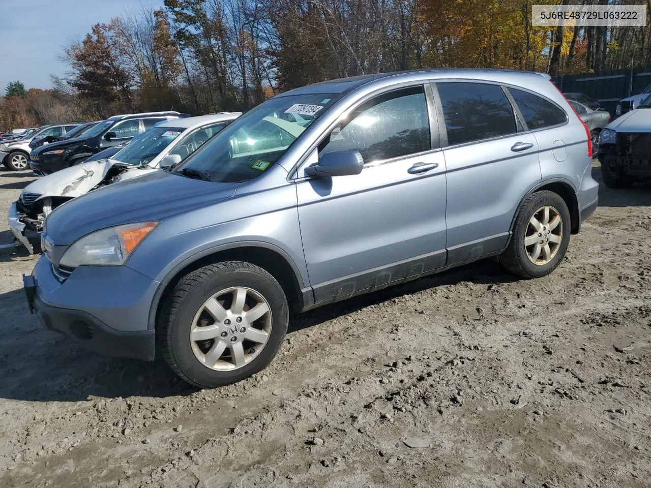 2009 Honda Cr-V Exl VIN: 5J6RE48729L063222 Lot: 77097094