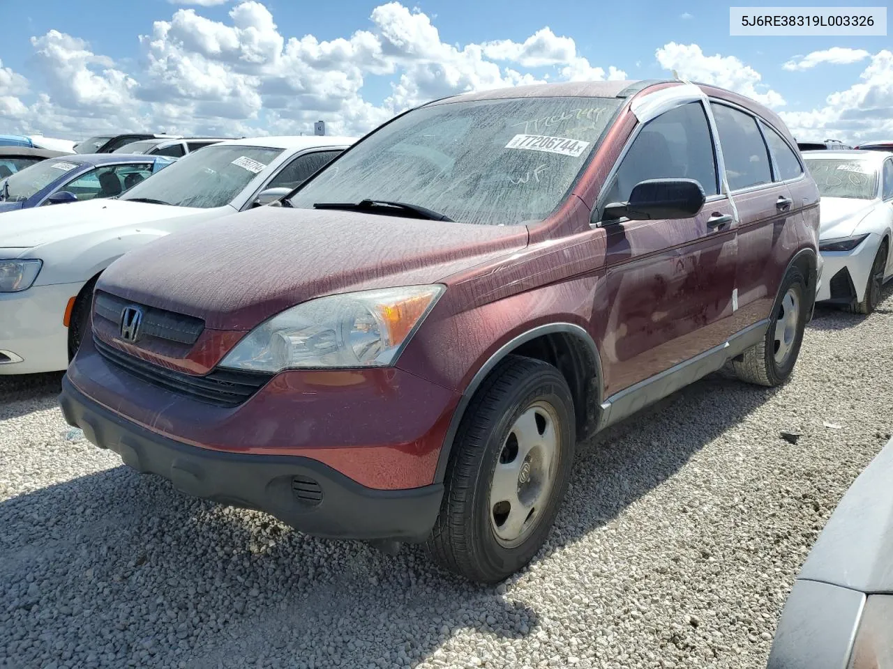 2009 Honda Cr-V Lx VIN: 5J6RE38319L003326 Lot: 77206744