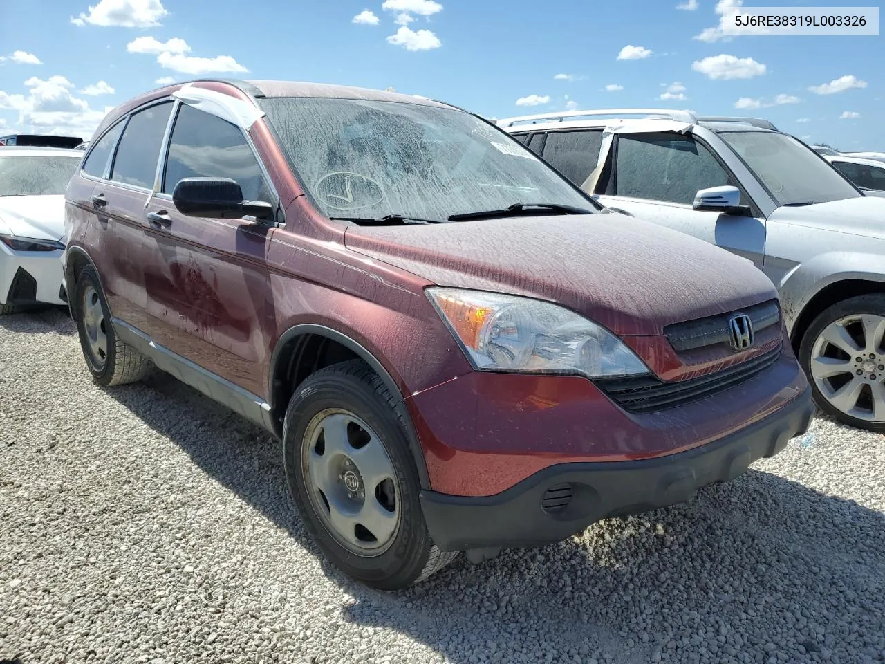 2009 Honda Cr-V Lx VIN: 5J6RE38319L003326 Lot: 77206744