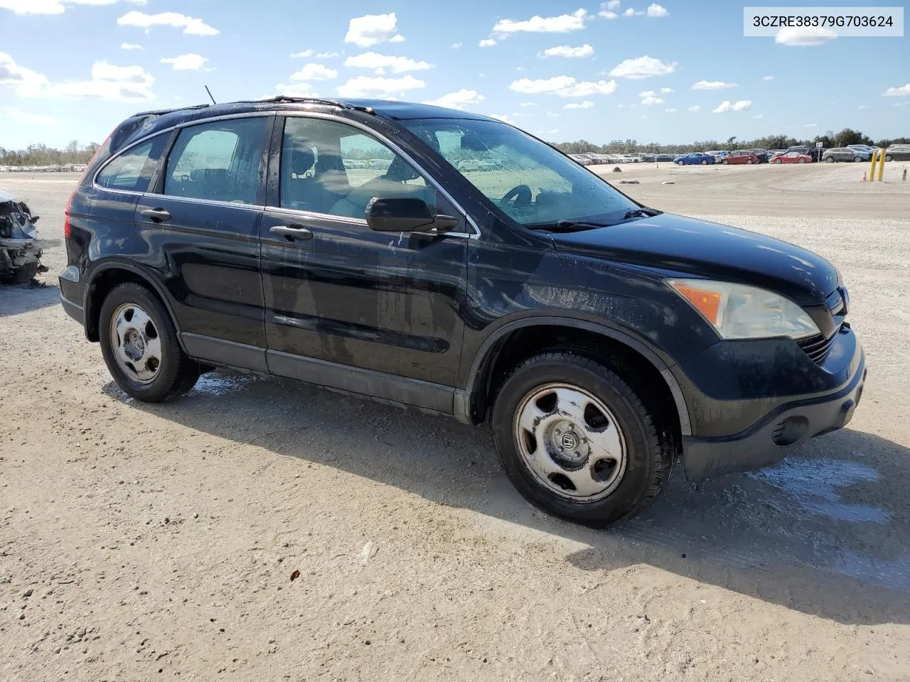 2009 Honda Cr-V Lx VIN: 3CZRE38379G703624 Lot: 77449294