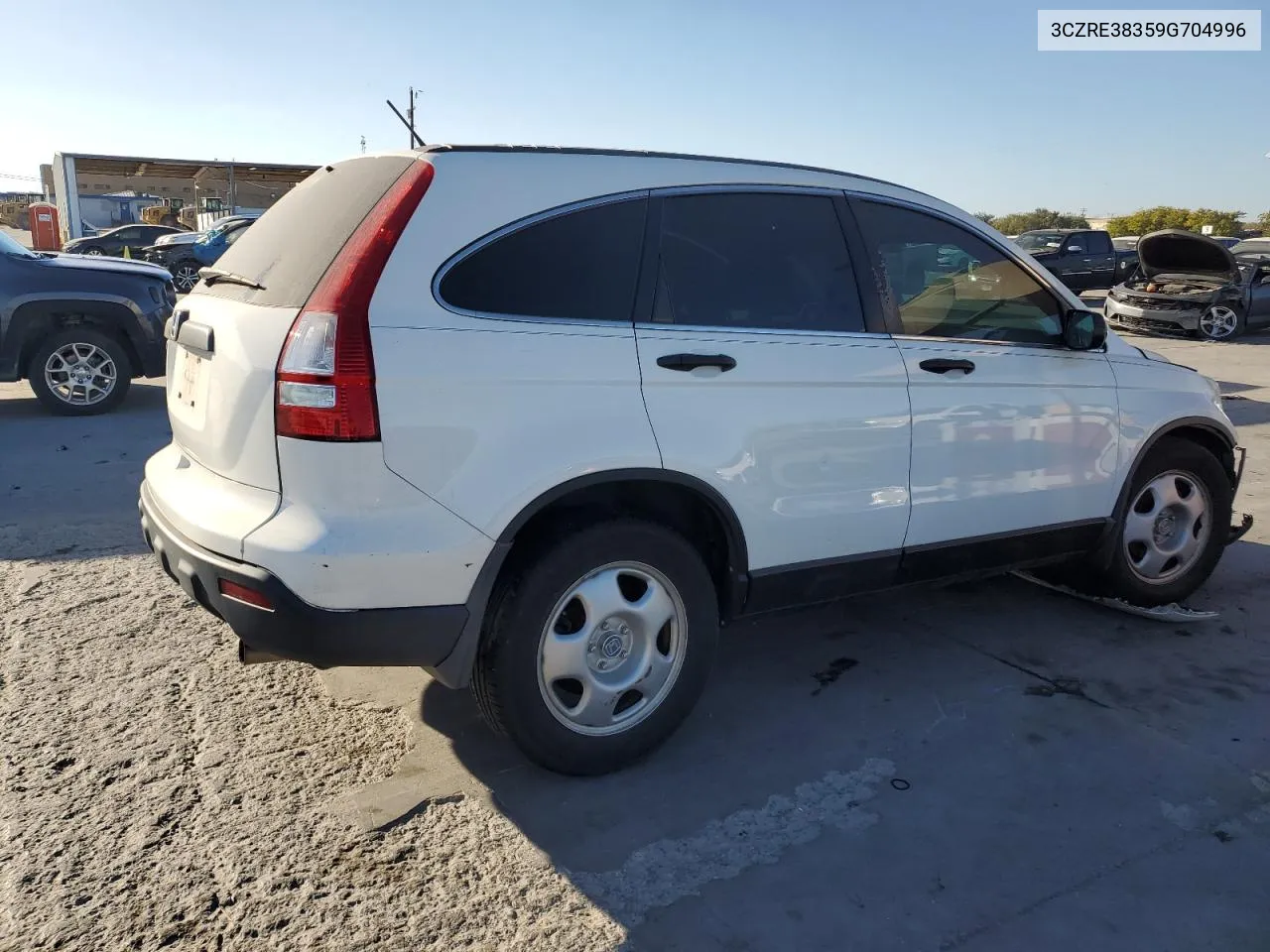 2009 Honda Cr-V Lx VIN: 3CZRE38359G704996 Lot: 77807074