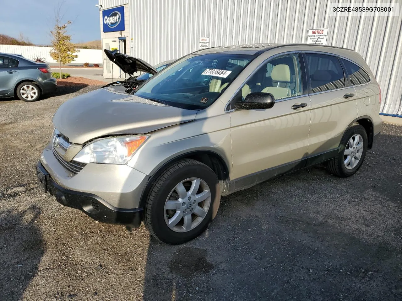 2009 Honda Cr-V Ex VIN: 3CZRE48589G708001 Lot: 77876484