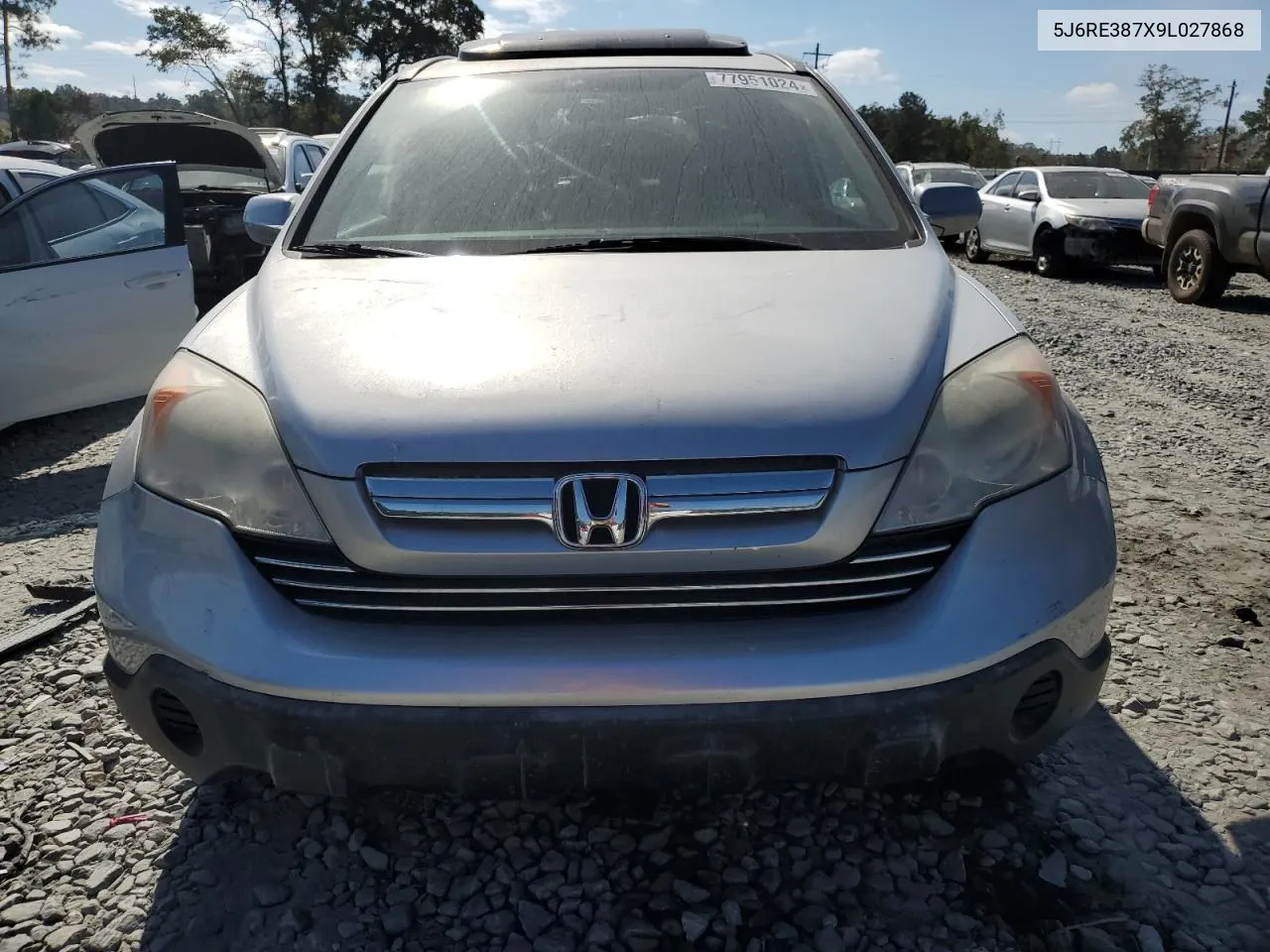 2009 Honda Cr-V Exl VIN: 5J6RE387X9L027868 Lot: 77951024