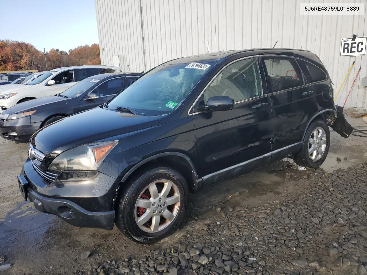 2009 Honda Cr-V Exl VIN: 5J6RE48759L018839 Lot: 78194334