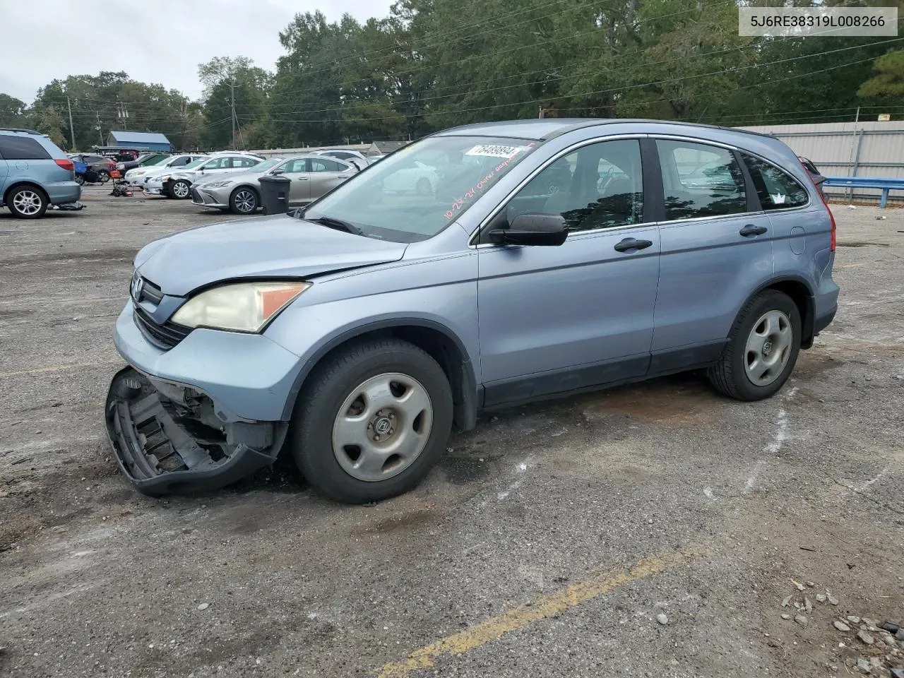 2009 Honda Cr-V Lx VIN: 5J6RE38319L008266 Lot: 78489894