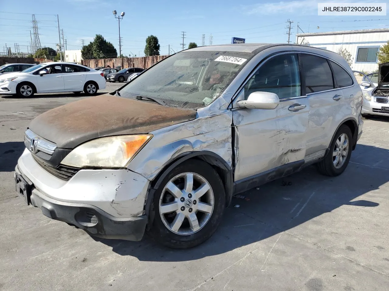 2009 Honda Cr-V Exl VIN: JHLRE38729C002245 Lot: 78687264