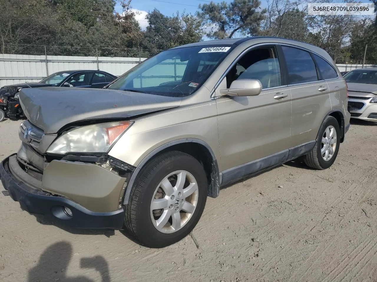 2009 Honda Cr-V Exl VIN: 5J6RE48709L039596 Lot: 79624684