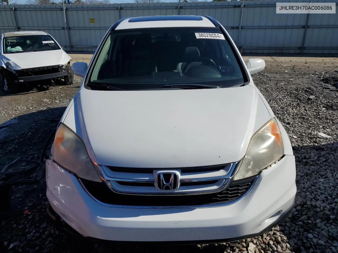 2010 Honda Cr-V Exl VIN: JHLRE3H70AC006086 Lot: 38028084