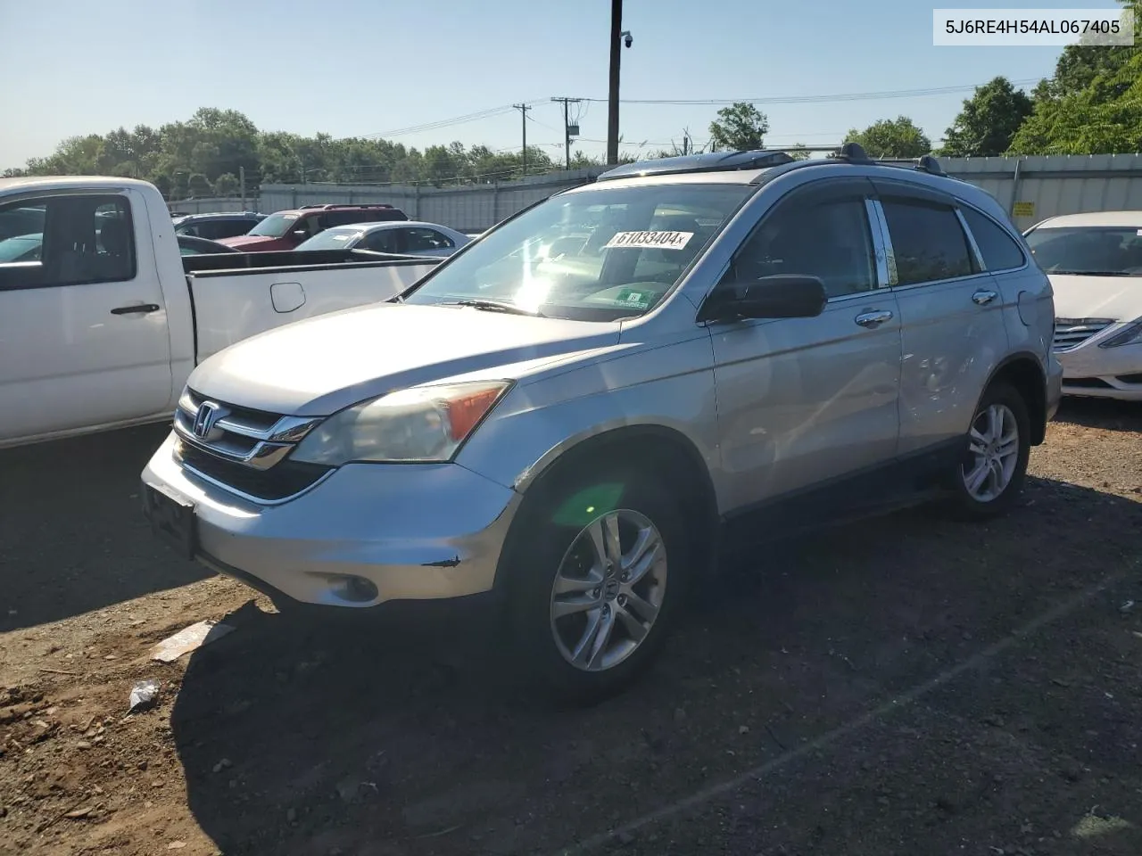 2010 Honda Cr-V Ex VIN: 5J6RE4H54AL067405 Lot: 61033404