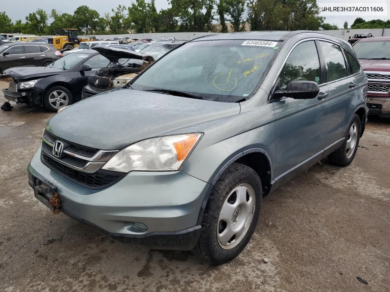 2010 Honda Cr-V Lx VIN: JHLRE3H37AC011606 Lot: 63465584