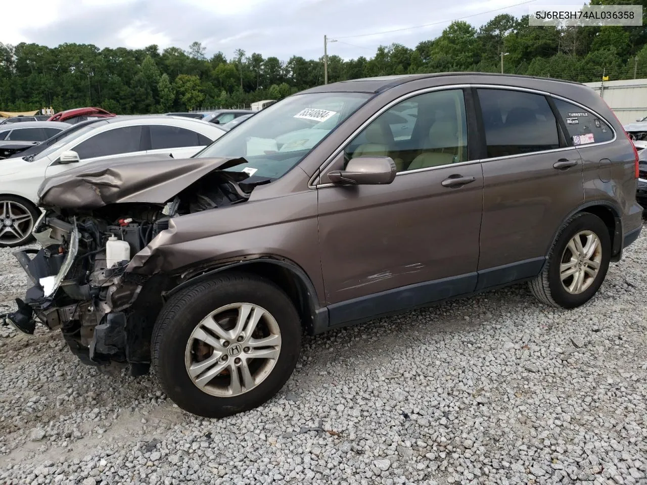 2010 Honda Cr-V Exl VIN: 5J6RE3H74AL036358 Lot: 65348684