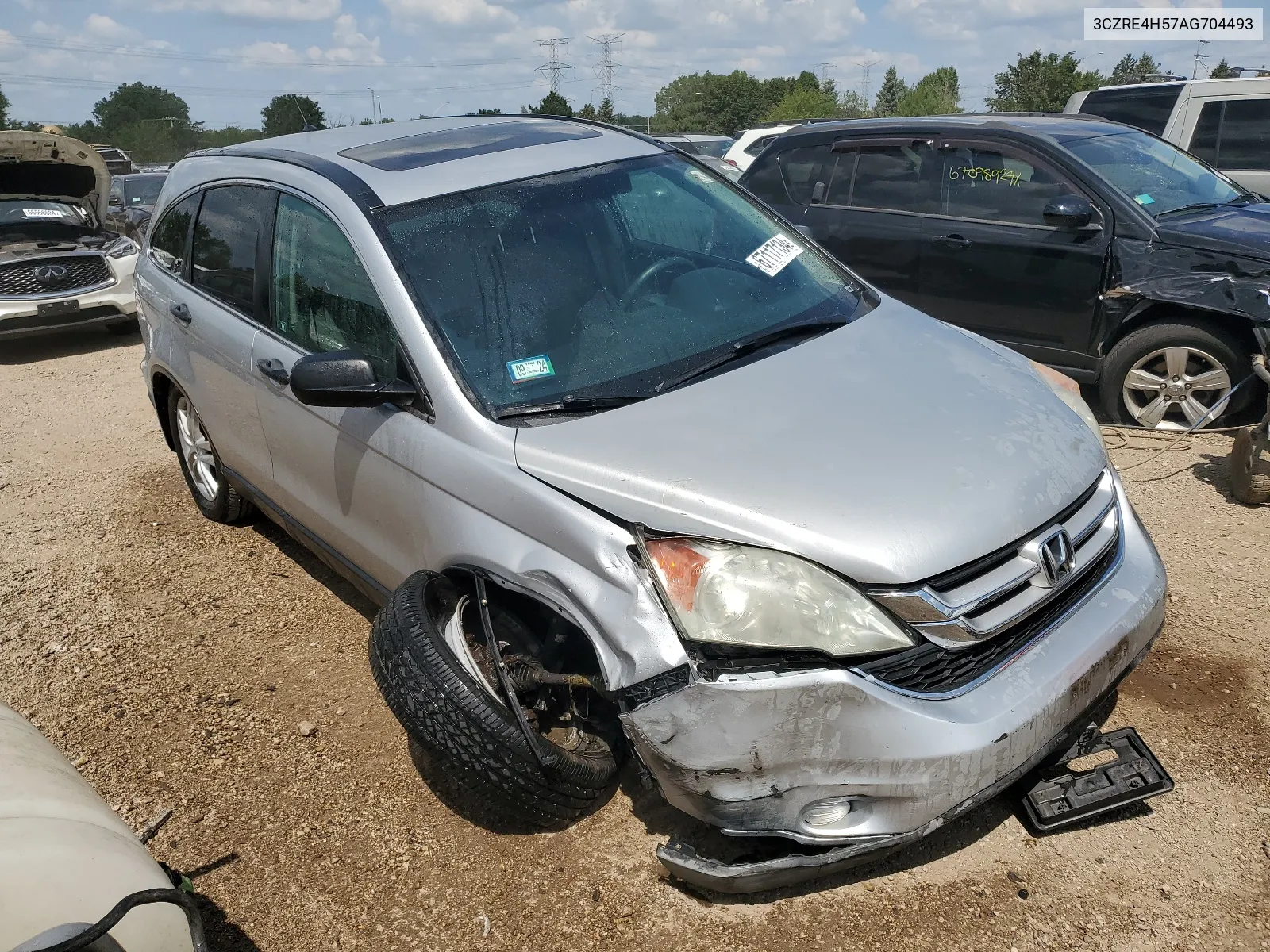 2010 Honda Cr-V Ex VIN: 3CZRE4H57AG704493 Lot: 67117134