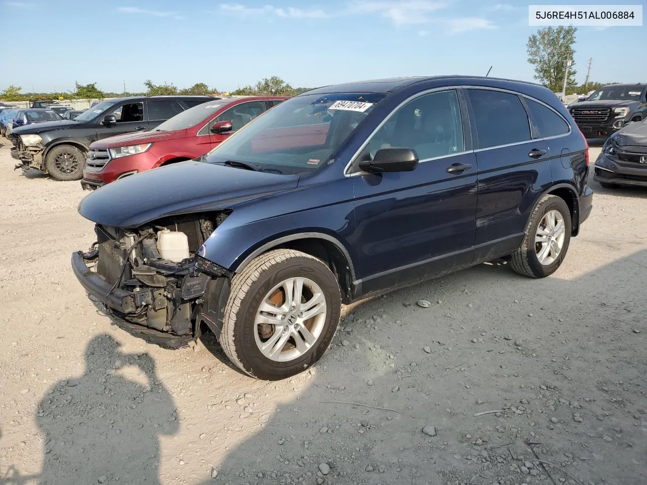 2010 Honda Cr-V Ex VIN: 5J6RE4H51AL006884 Lot: 69470704