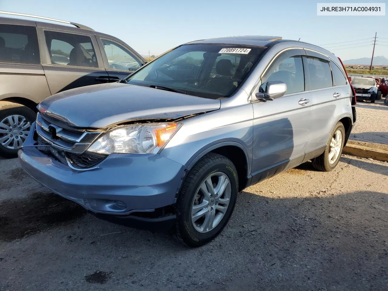 2010 Honda Cr-V Exl VIN: JHLRE3H71AC004931 Lot: 70891724