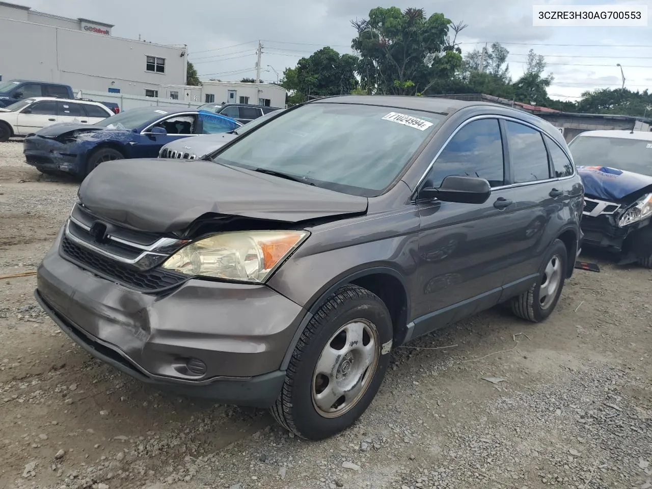 2010 Honda Cr-V Lx VIN: 3CZRE3H30AG700553 Lot: 71024994