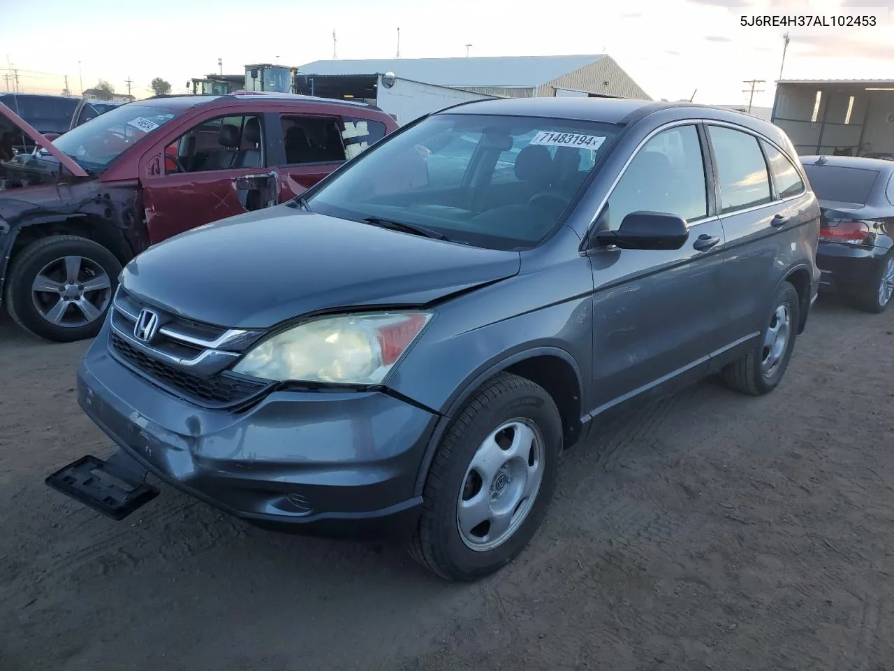 2010 Honda Cr-V Lx VIN: 5J6RE4H37AL102453 Lot: 71483194