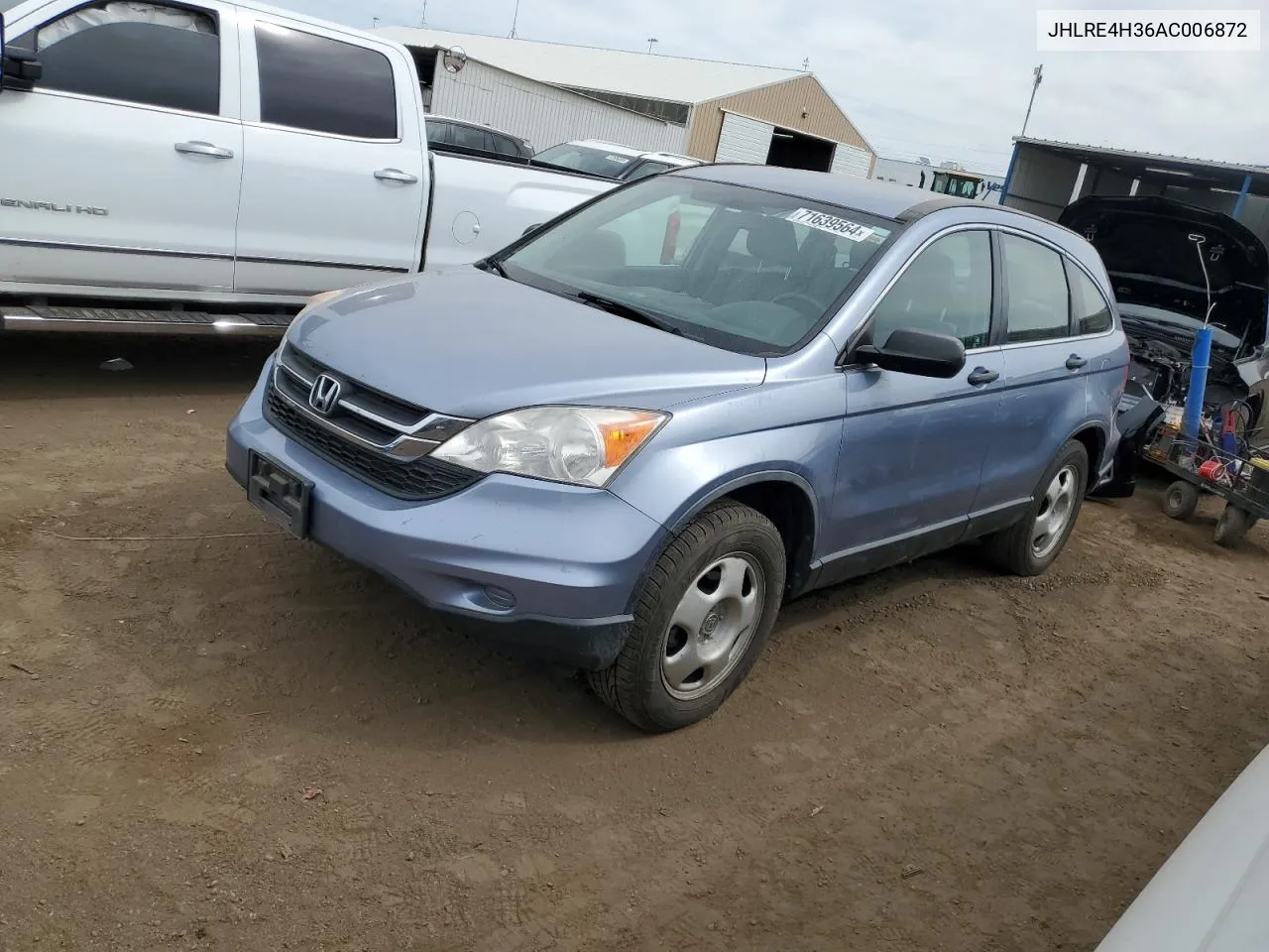 2010 Honda Cr-V Lx VIN: JHLRE4H36AC006872 Lot: 71639564