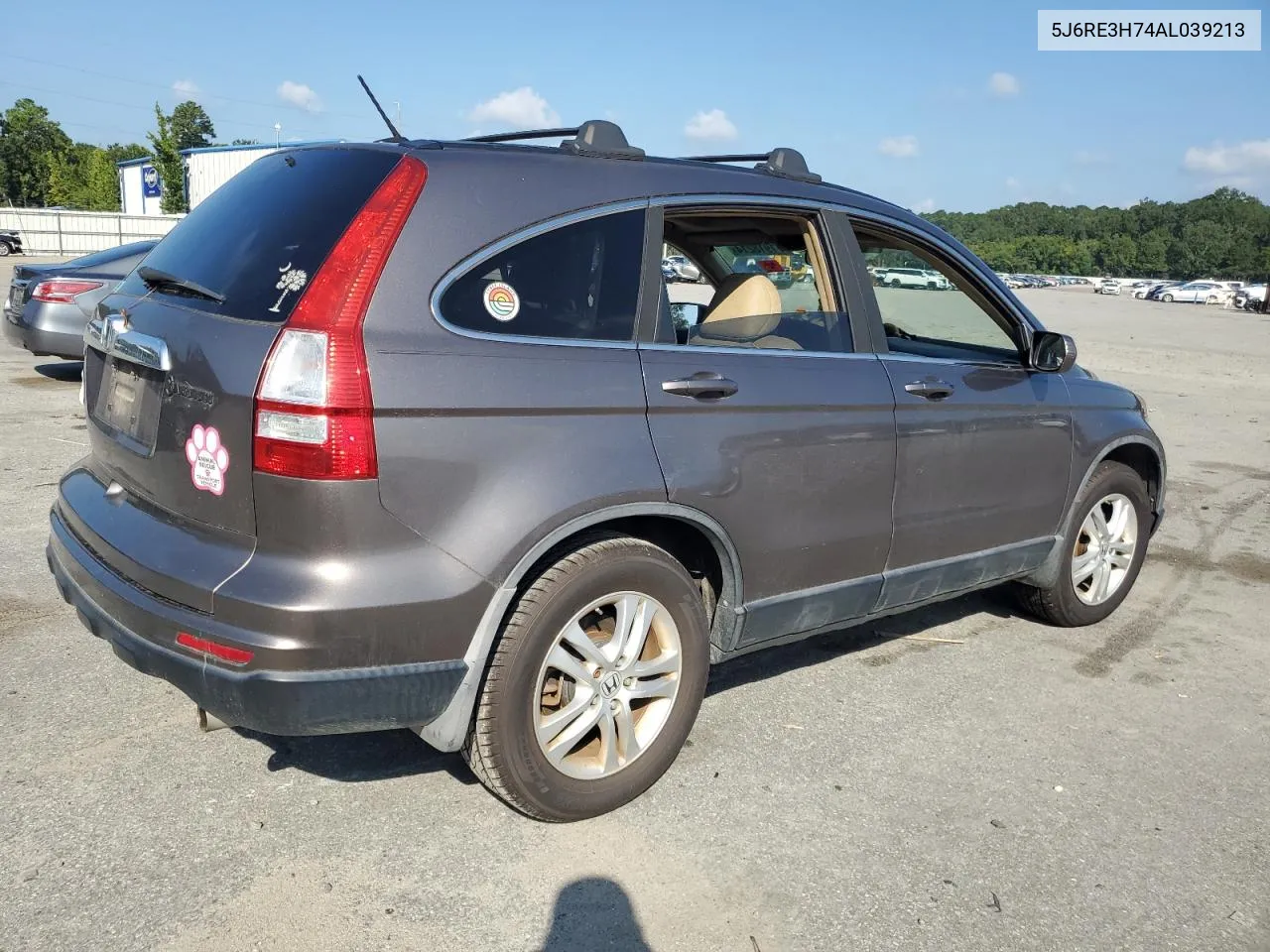 2010 Honda Cr-V Exl VIN: 5J6RE3H74AL039213 Lot: 71918214