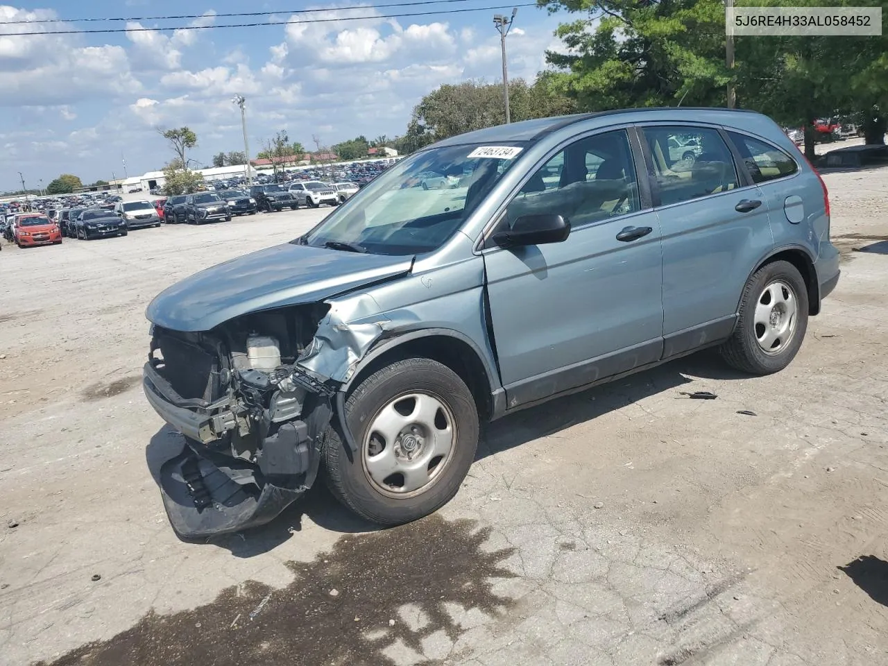 2010 Honda Cr-V Lx VIN: 5J6RE4H33AL058452 Lot: 72463734