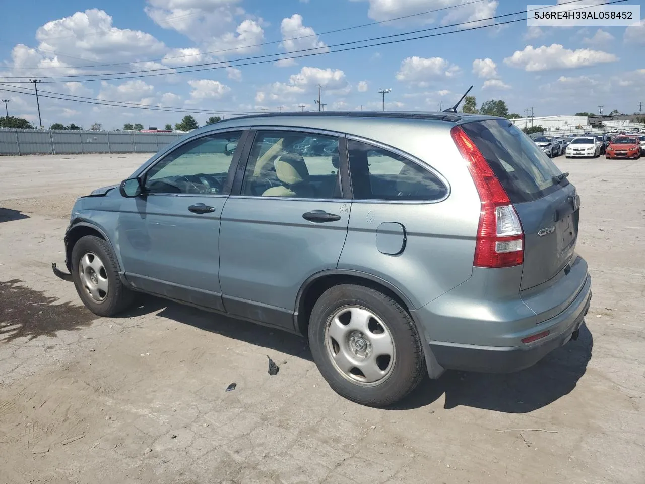 2010 Honda Cr-V Lx VIN: 5J6RE4H33AL058452 Lot: 72463734