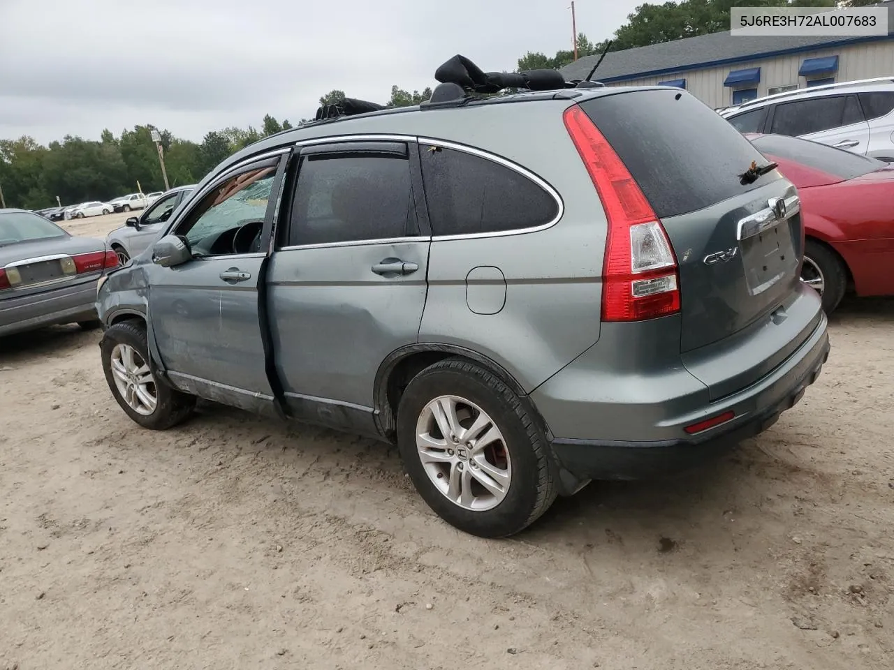 2010 Honda Cr-V Exl VIN: 5J6RE3H72AL007683 Lot: 73038874