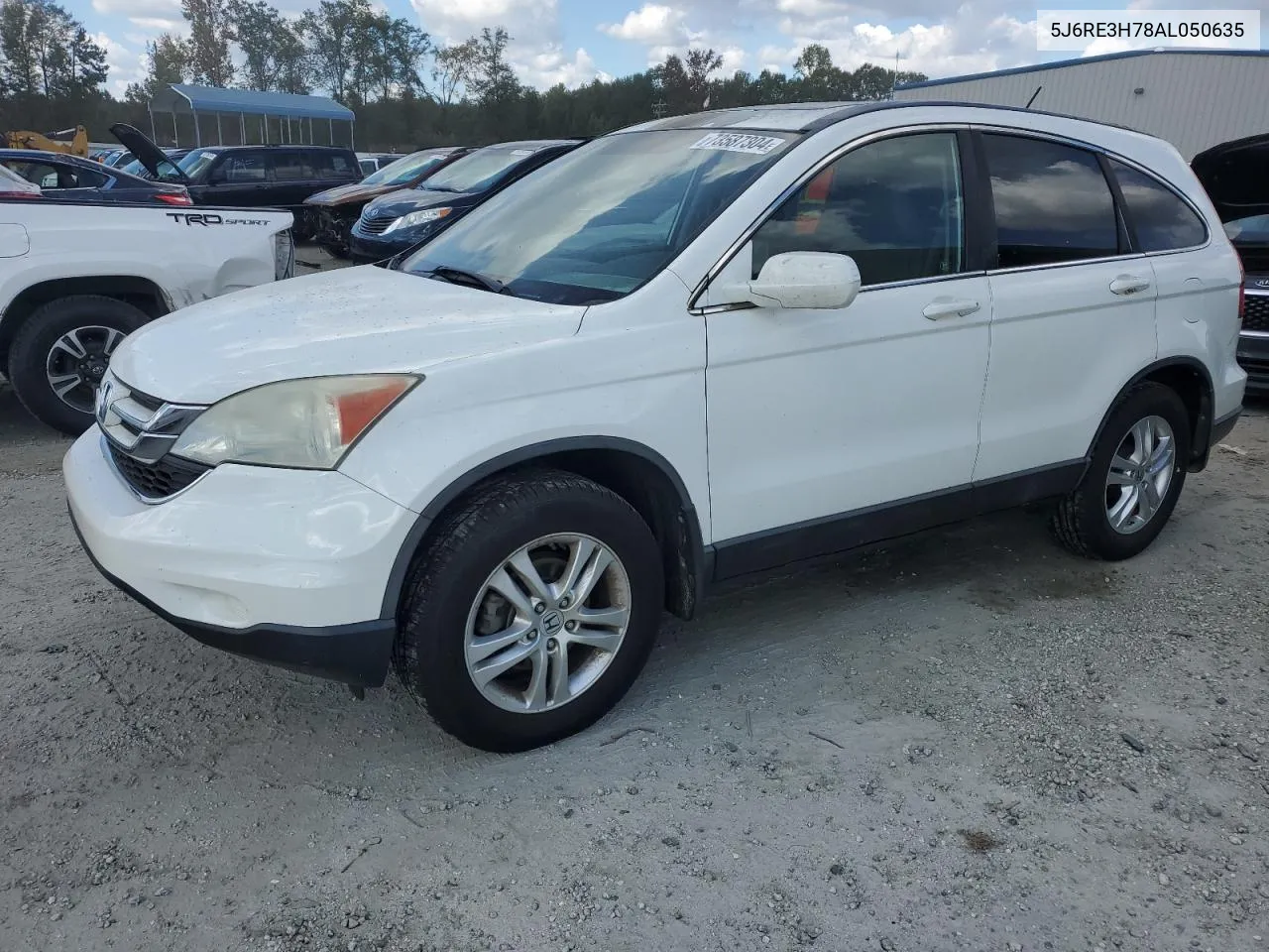 2010 Honda Cr-V Exl VIN: 5J6RE3H78AL050635 Lot: 73587304